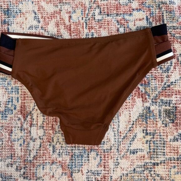 Robin Piccone Brown and White Bikini Bottom NWT Size Xs - Picture 4 of 6